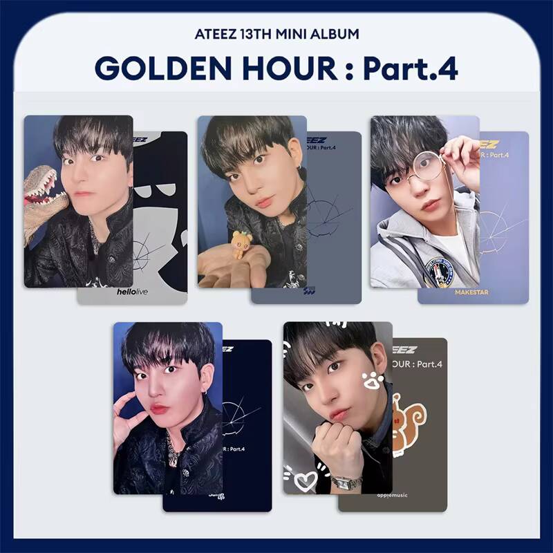 Photography News - Kpop ATEEZ 5 szt./zestaw GOLDEN HOUR