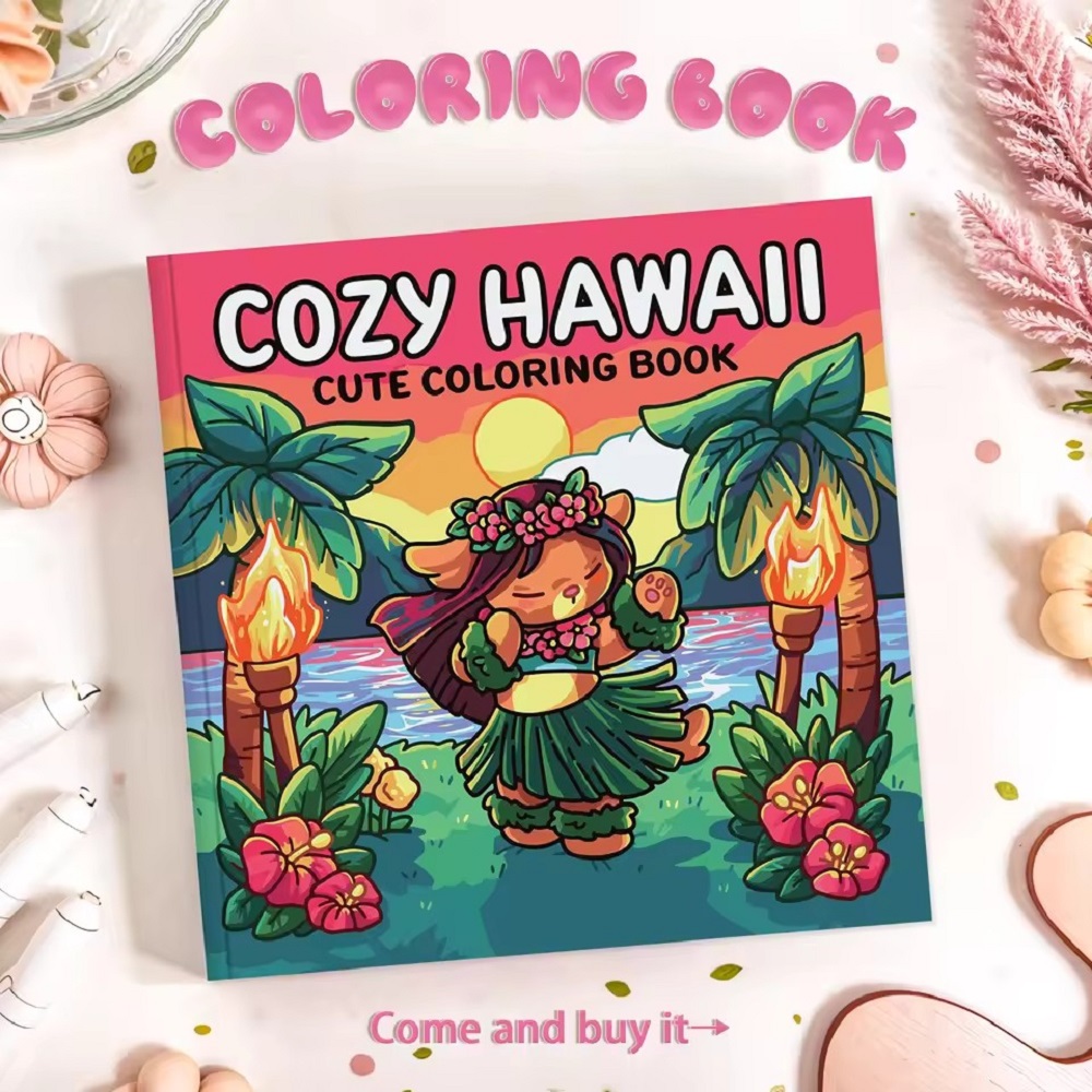 Photography Of Book - Kolorowanka dla dorosłych Cozy Nawaii Cute