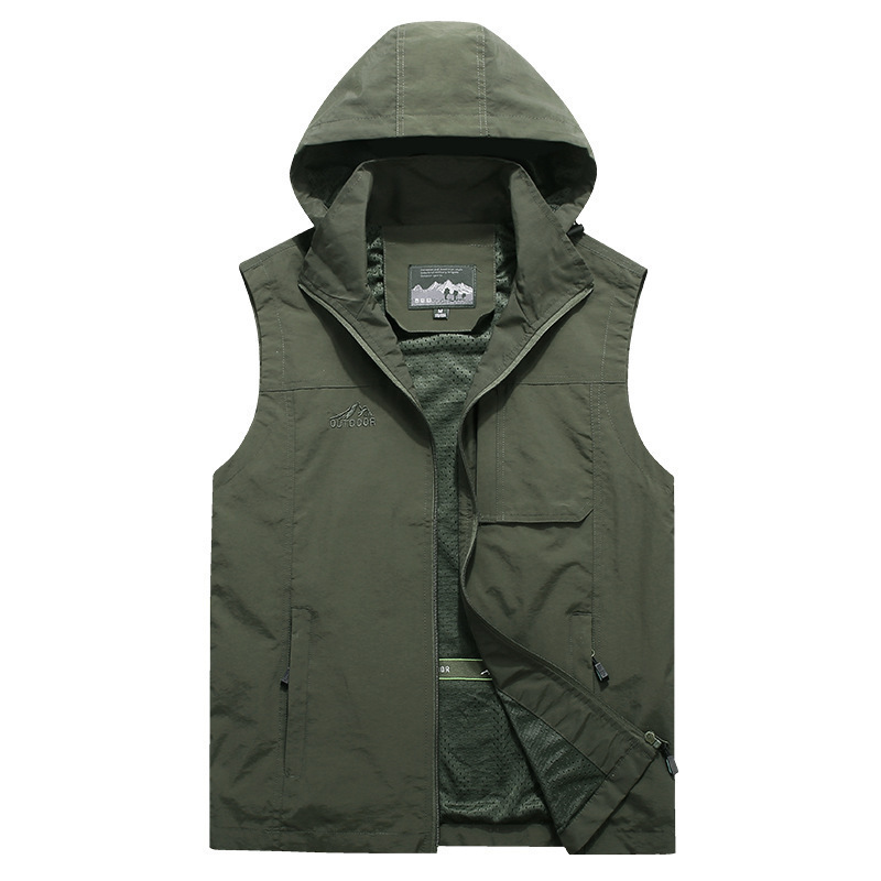 Photography Jacket - Mężczyźni Outdoor z kapturem odpinane kamizelki