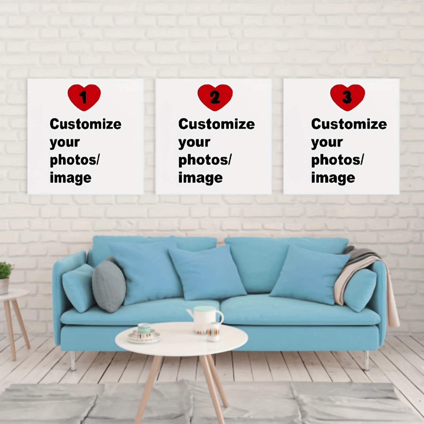 Photography Style - 3 szt./zestaw Personalizowane kwadratowe plakaty na
