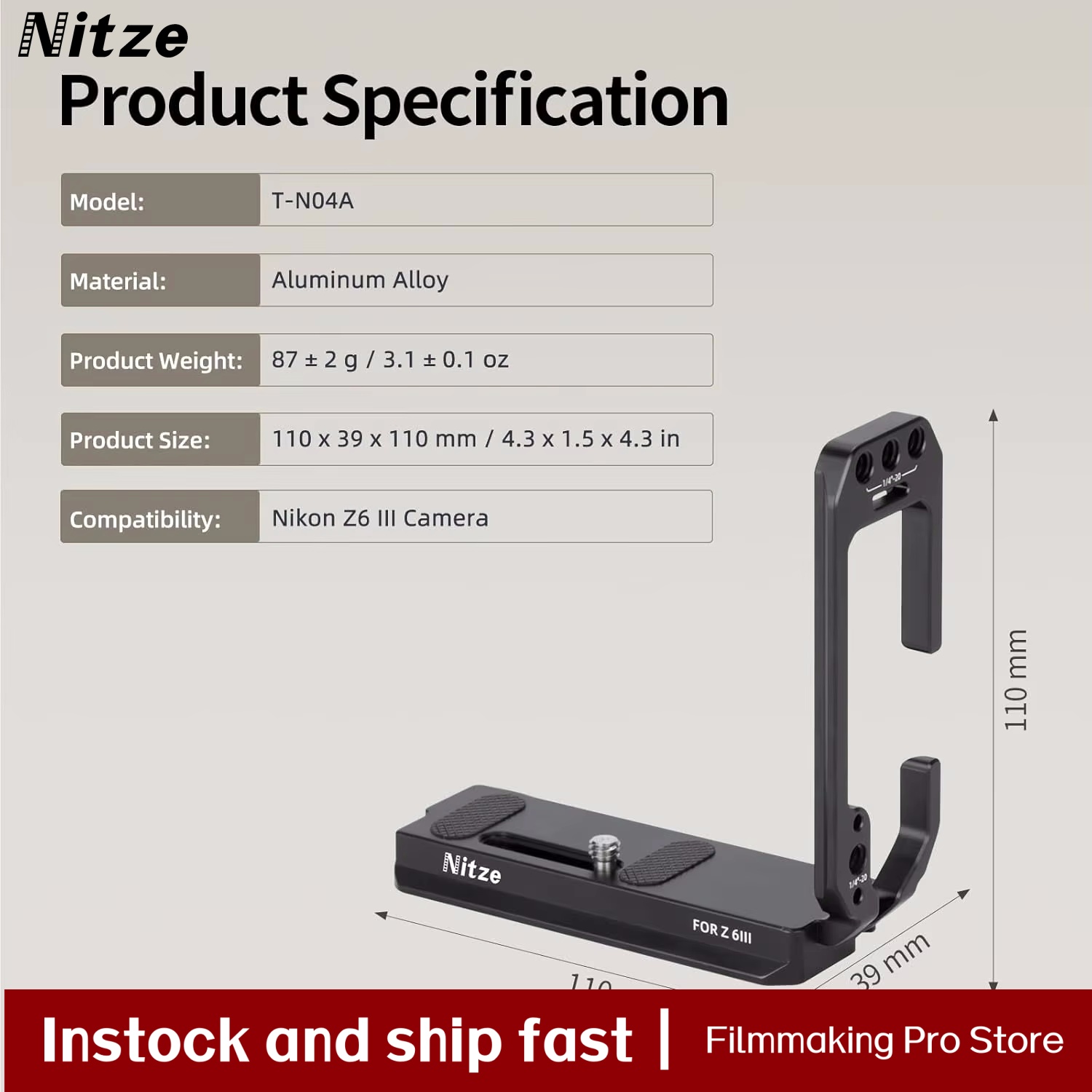 Uchwyt L do kamery Nitze dla N – Nikon Camera Z6 Iii recenzja i cena