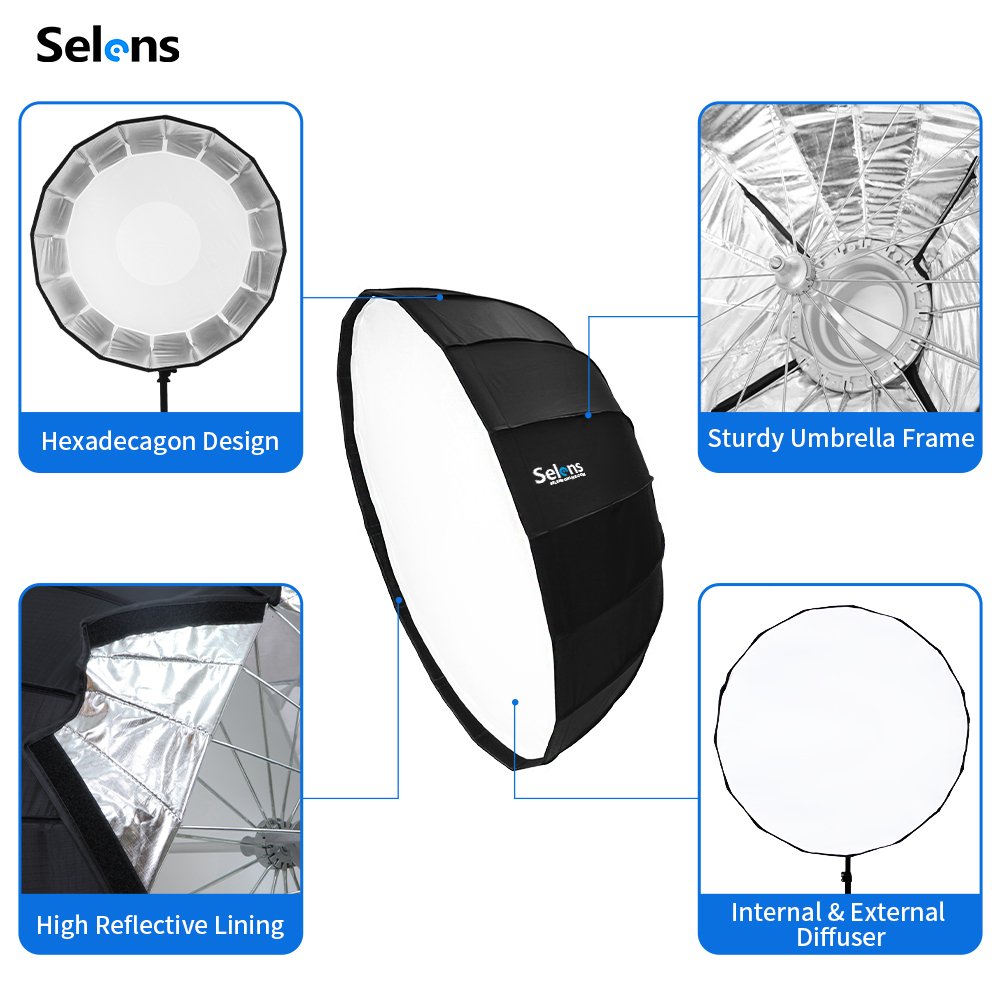 Selens 85cm parasol Radar Soft – Photography Umbrella Light recenzja i cena