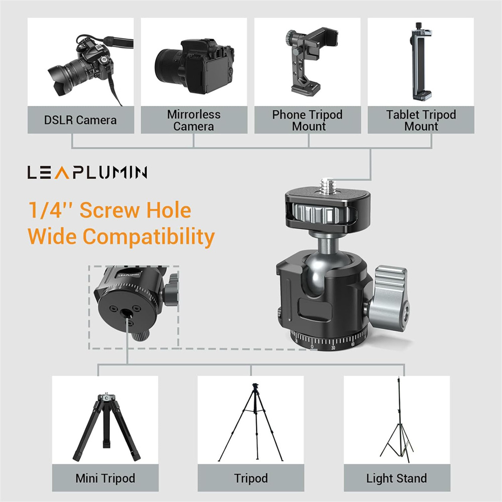 LEAPLIGHT Metalowa mini głowic – Fluid Head Tripod recenzja i cena