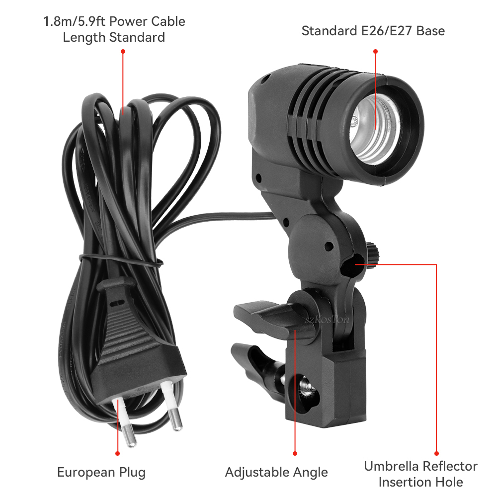 Uchwyt żarówki z pojedynczą gł – Photography Umbrella Light recenzja i cena