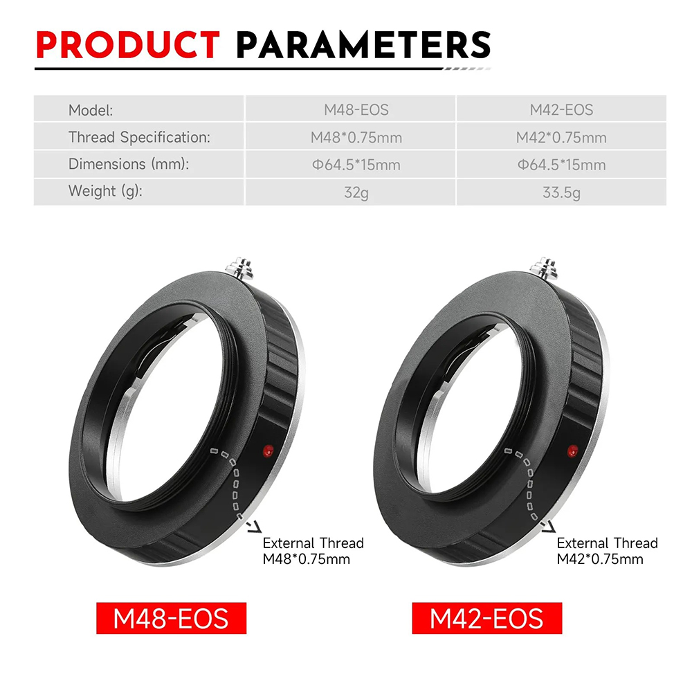Adapter obiektywu EYSDON M42/M – Lens Adapter Ring recenzja i cena