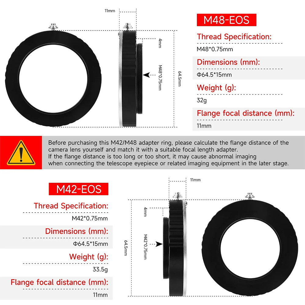 Adapter obiektywu EYSDON M42/M – Lens Adapter Ring recenzja i cena