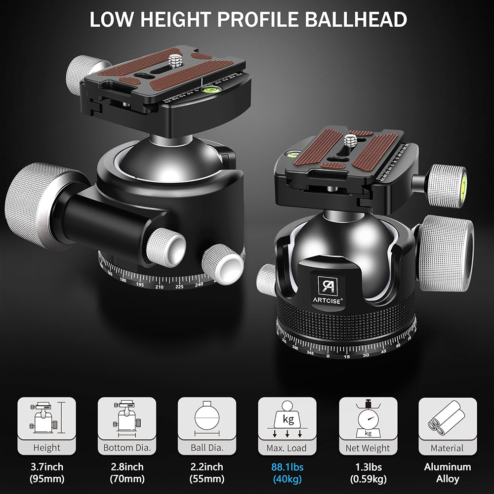 ARTCISE 44mm/55mm Niskoprofilo – Fluid Head Tripod recenzja i cena