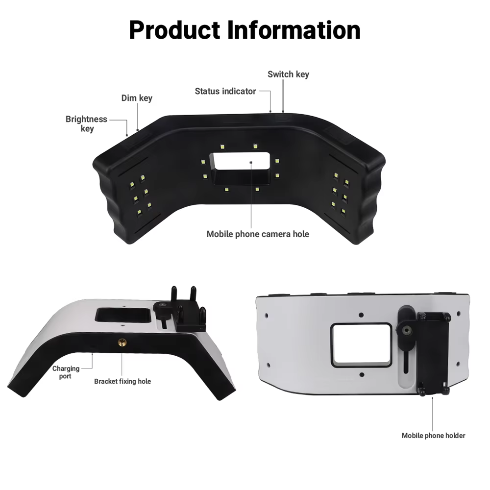 Lampa dentystyczna LED JUMTOP  – Photography Video recenzja i cena