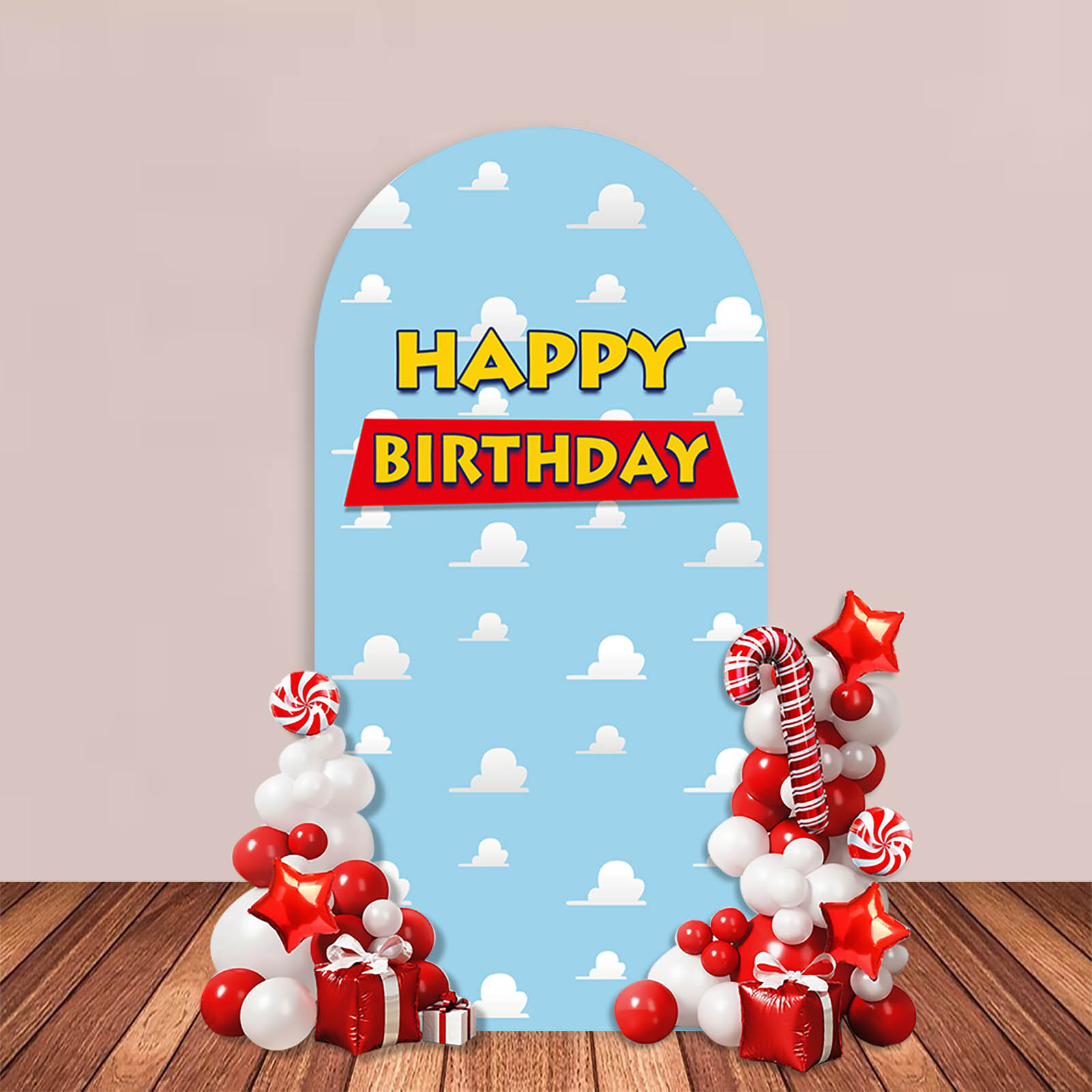 Happy Birthday Arch Backdrop C – Photography Yellow recenzja i cena